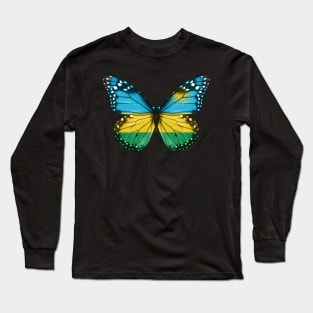 Rwandan Flag  Butterfly - Gift for Rwandan From Rwanda Long Sleeve T-Shirt